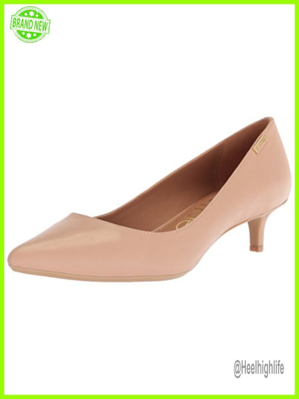 Calvin Klein Gabrianna Pump Kitten Heel Pointed Toe Slip-On Workwear